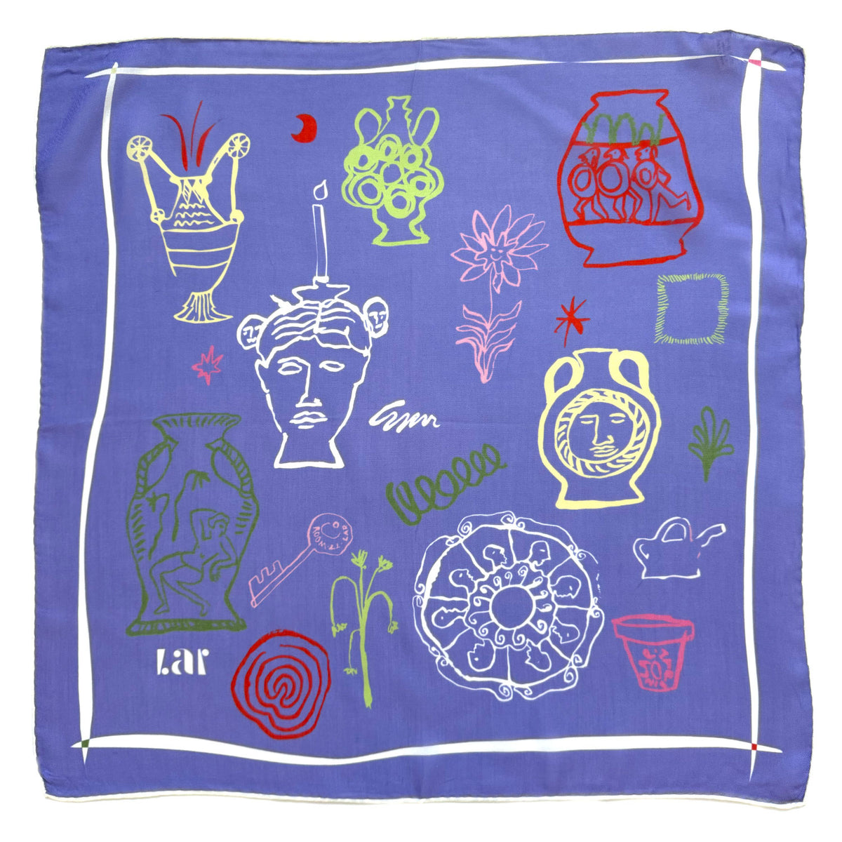 ETRUSCAN BLUE SCARF – LAR Studio - Main Image