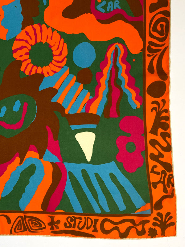 Paradigm Shift Orange Silk Scarf