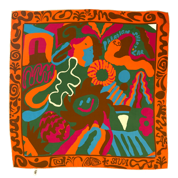 Paradigm Shift Orange Silk Scarf
