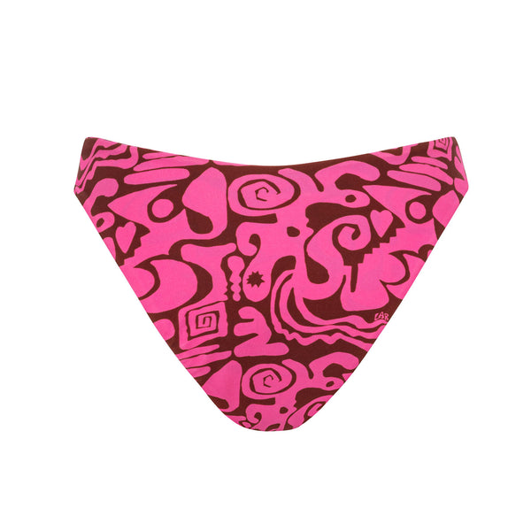 Pragma Pink and Brown Bondi Bikini Bottom