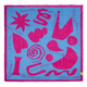 Lys Cyan and Magenta Wool Scarf