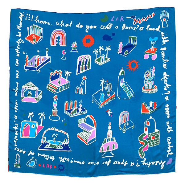 TOTEME TURQUOISE SILK SCARF