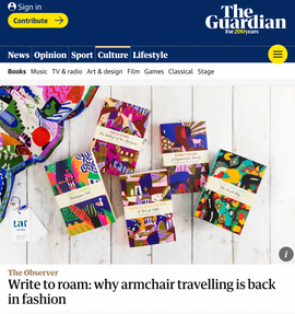 Travel Books covers by LAR on The Guardian