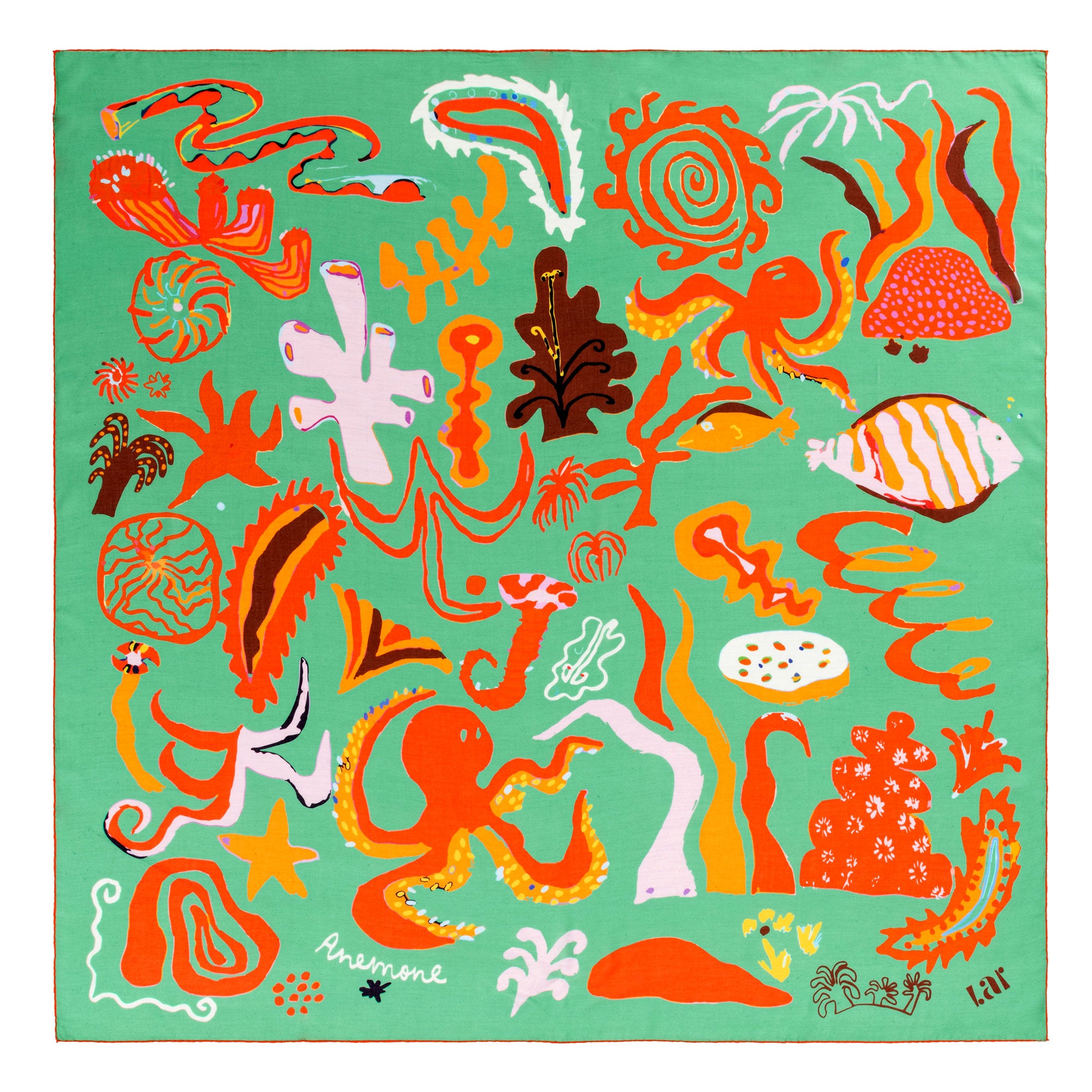 ANEMONE GREEN SCARF