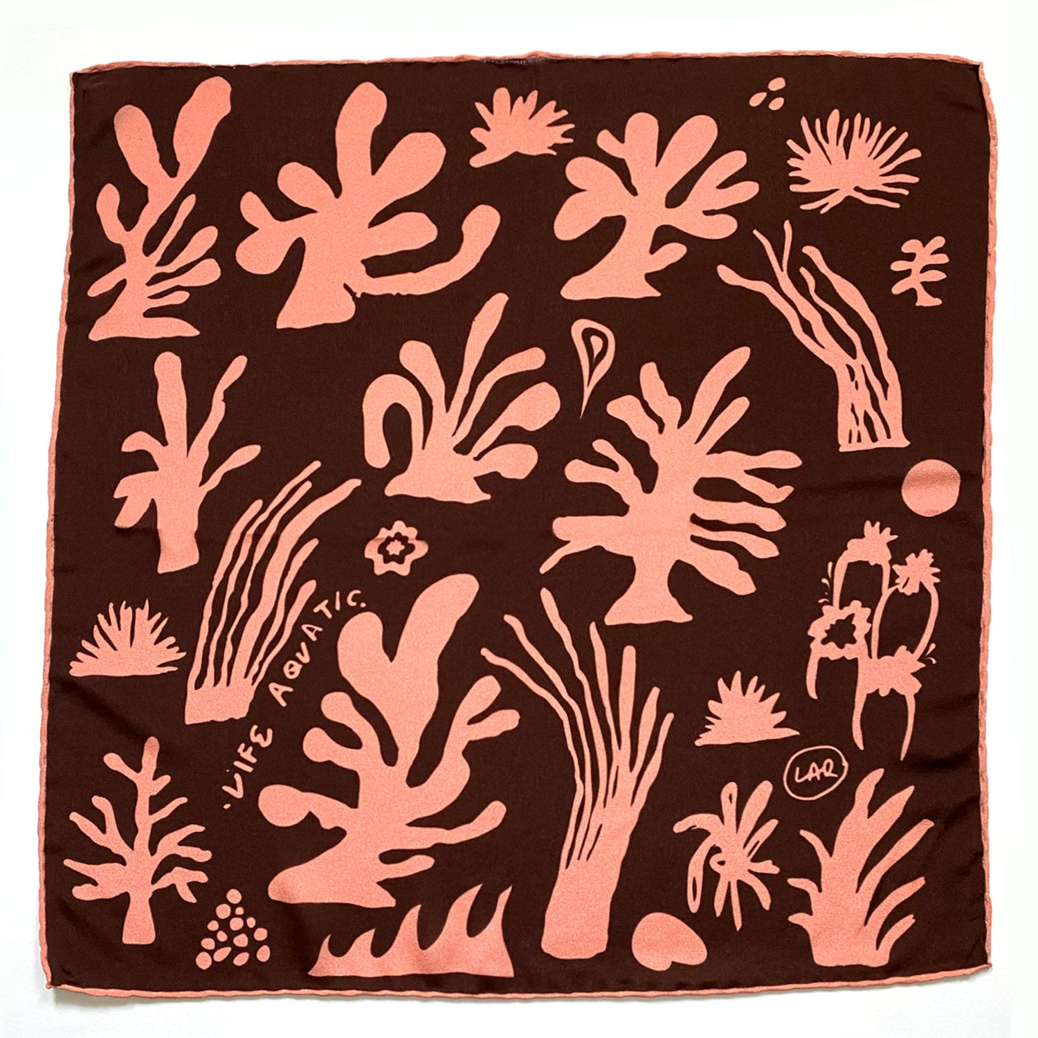 LIFE AQUATIC PINK SILK BANDANA