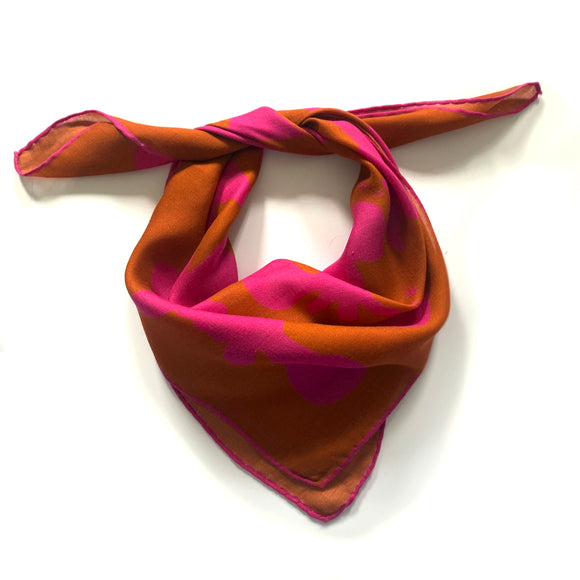 Blobs Magenta Cashmere Scarf