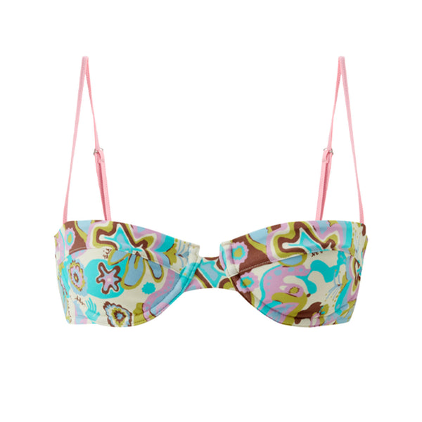 Dora Pastel Multicolor Bikini Top