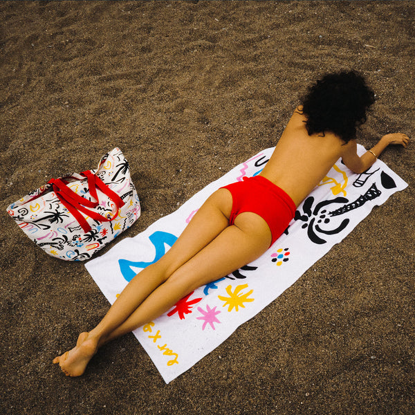 Isla White Cotton Tote Bag